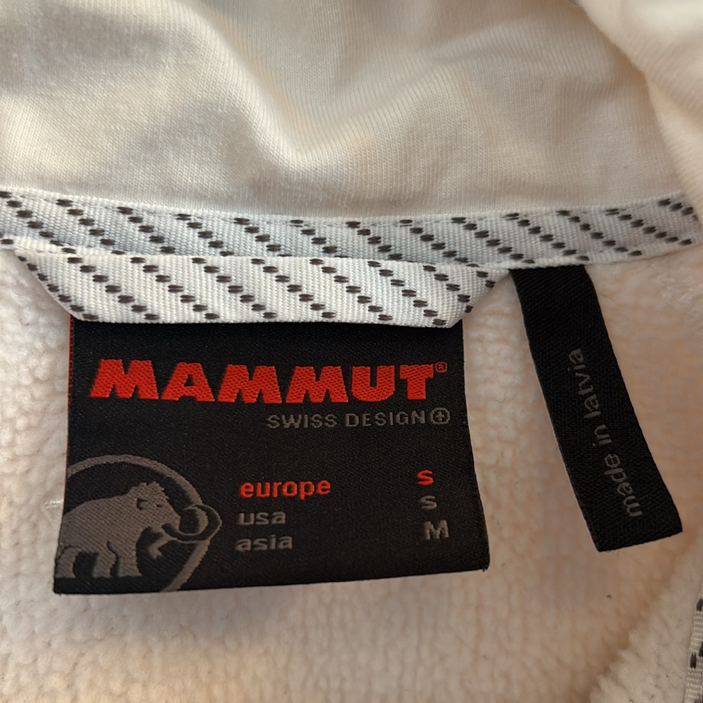 Mammut Womens Fleece Full Zip Jacket Sweater White Size S - Picture 9 of 13